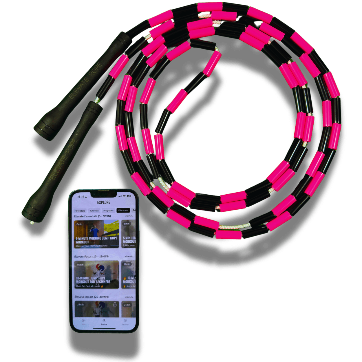 Pink Demon - Beaded Jump Rope - Elevate Rope