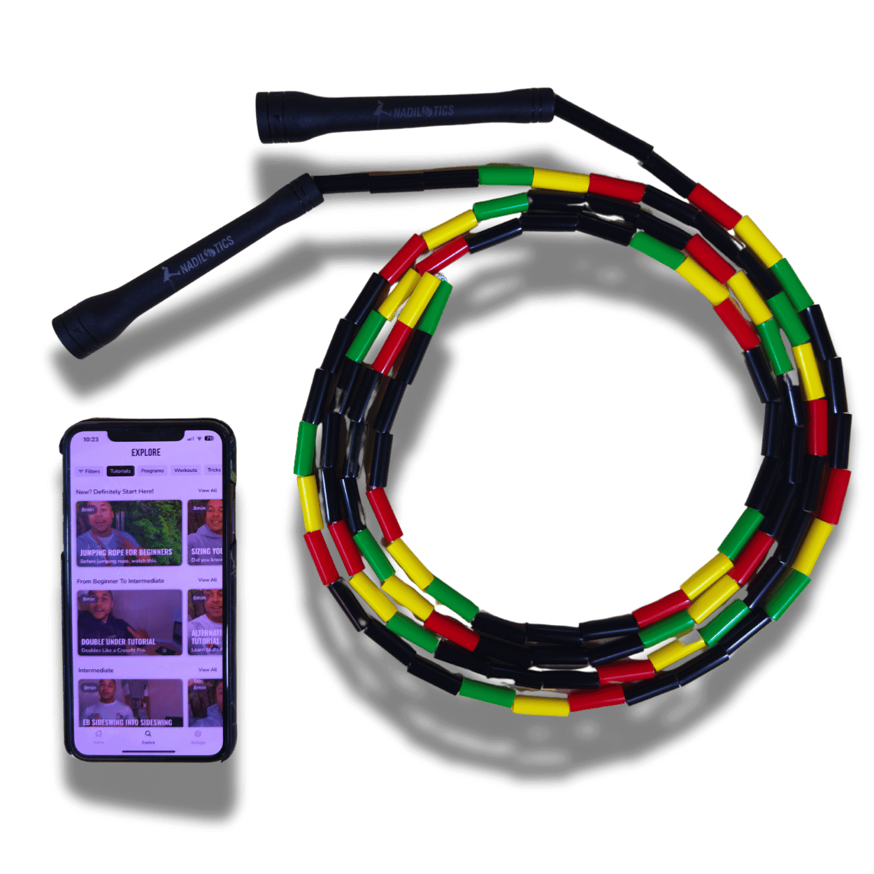 Rasta – Beaded Jump Rope - Elevate Rope