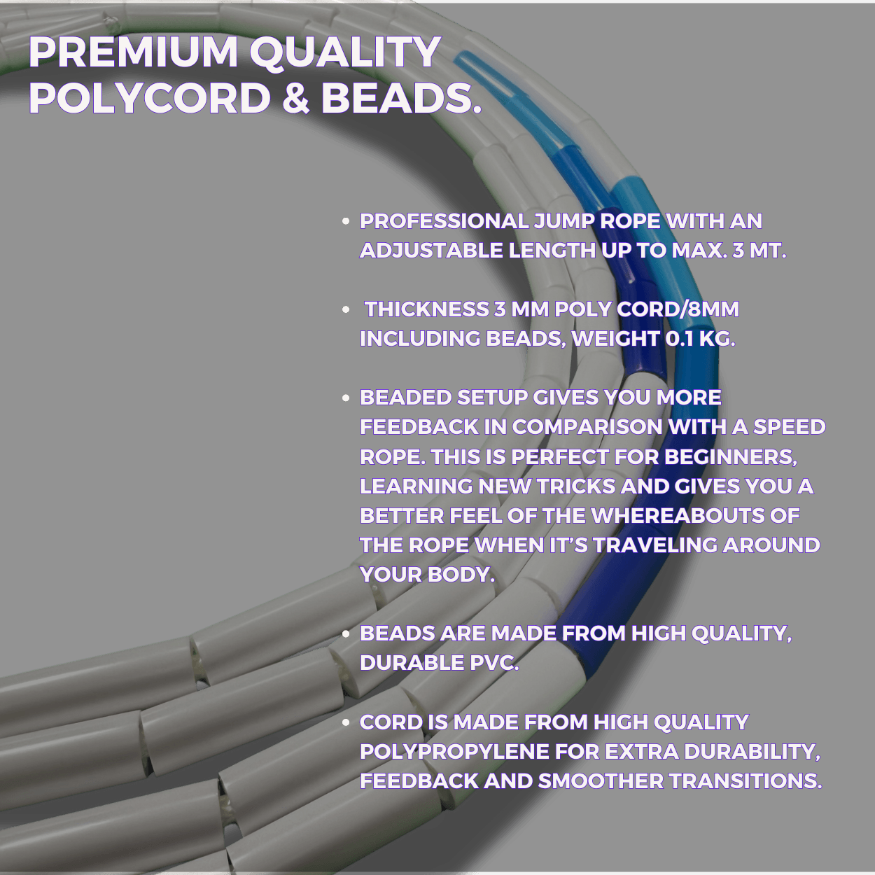 Unlock Flow with the Frost Beaded Jump Rope for Freestyle - Elevate Rope