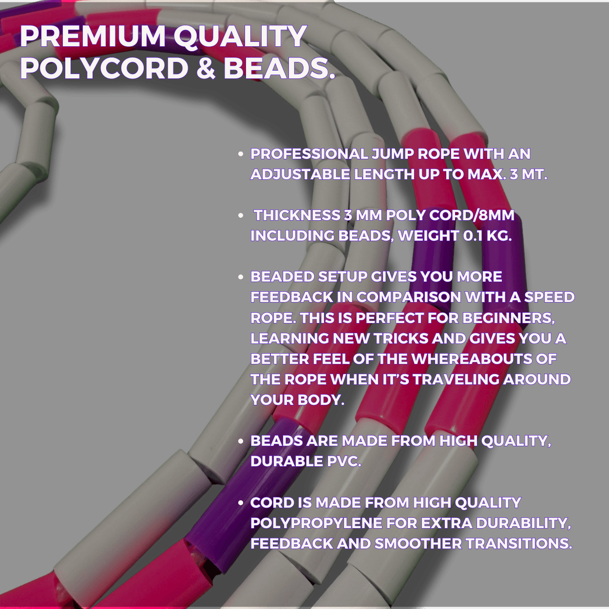 Unicorn - Beaded Jump Rope - Elevate Rope