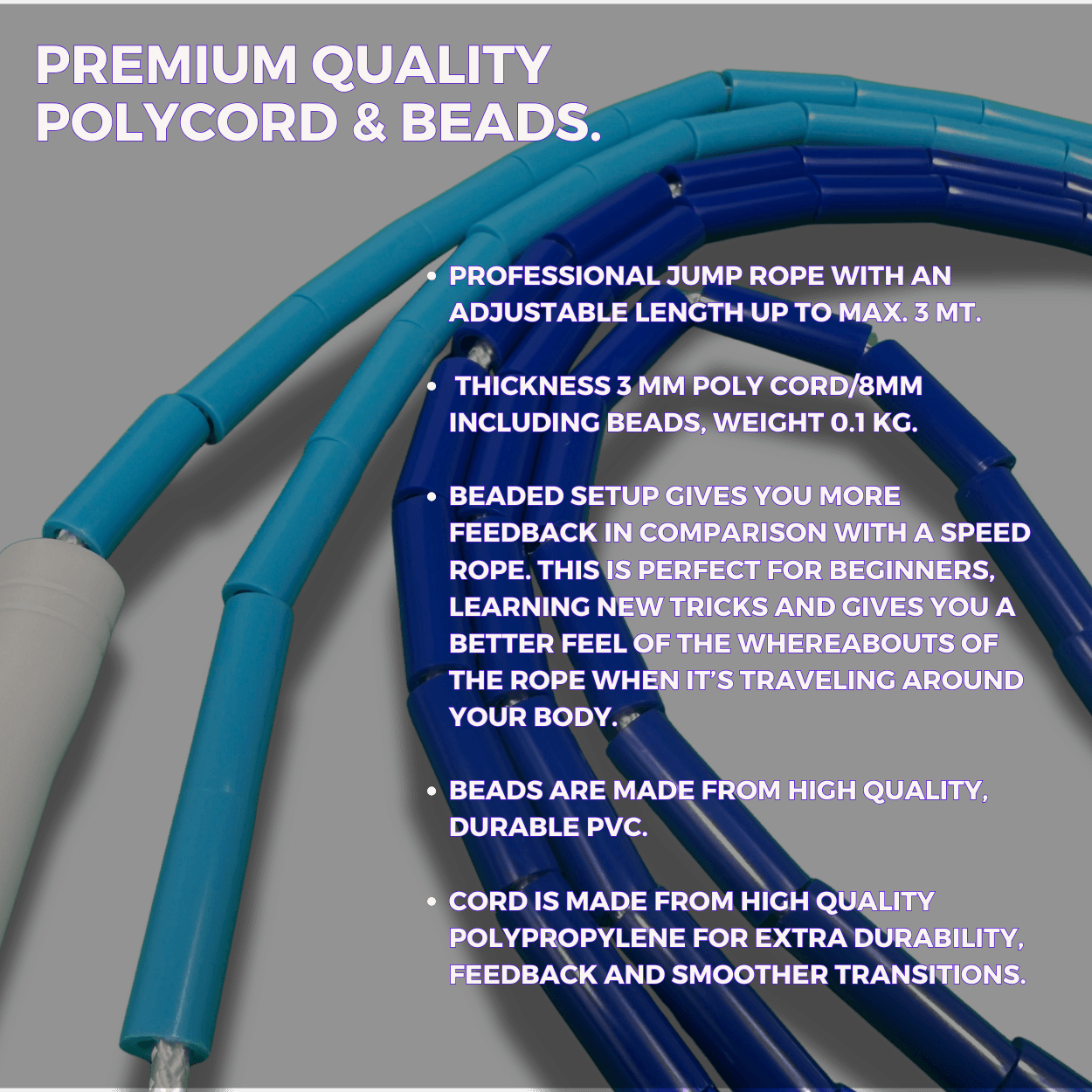 Storm Beaded Jump Rope – Beaded Jump Rope for Beginners - Elevate Rope