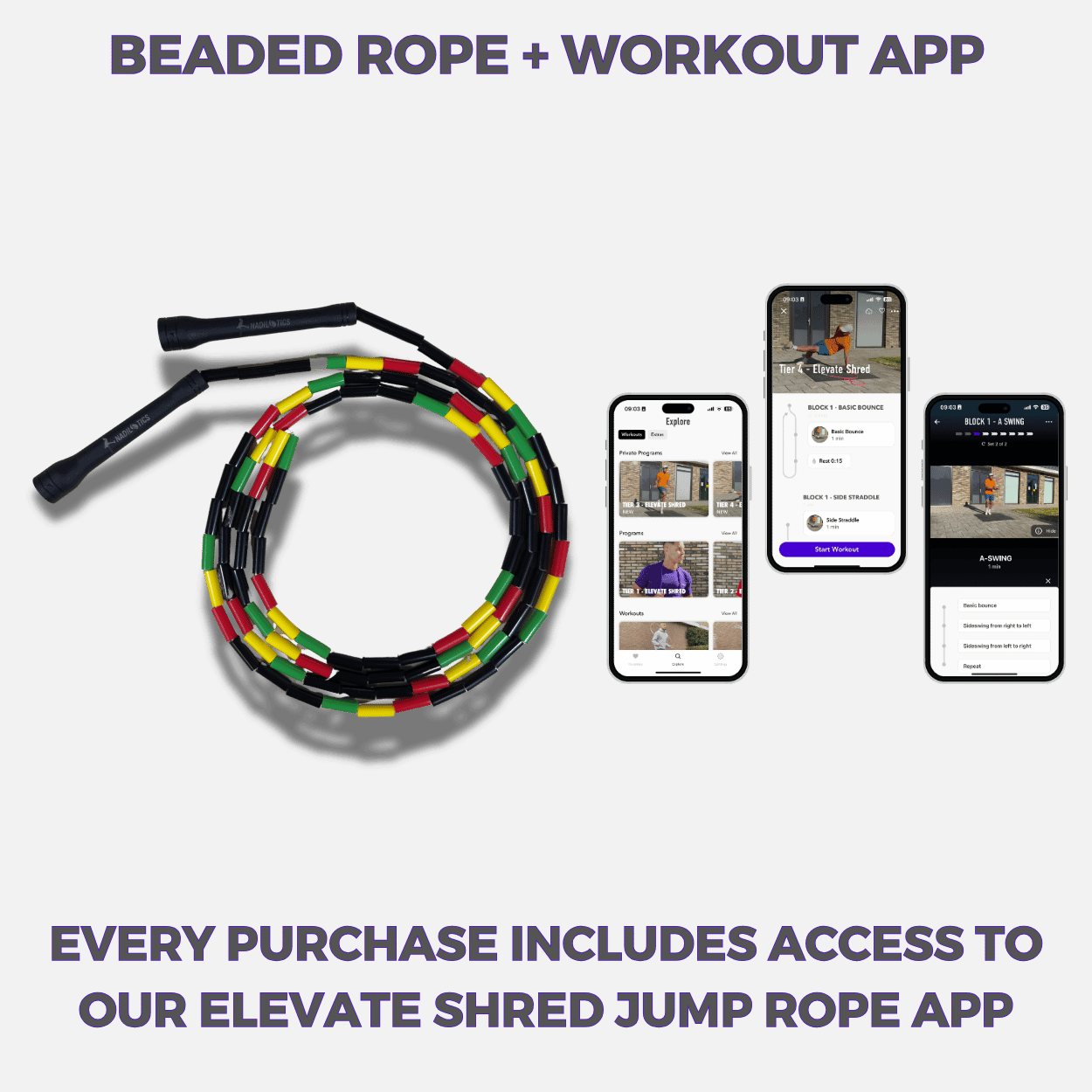 Rasta – Beaded Jump Rope - Elevate Rope