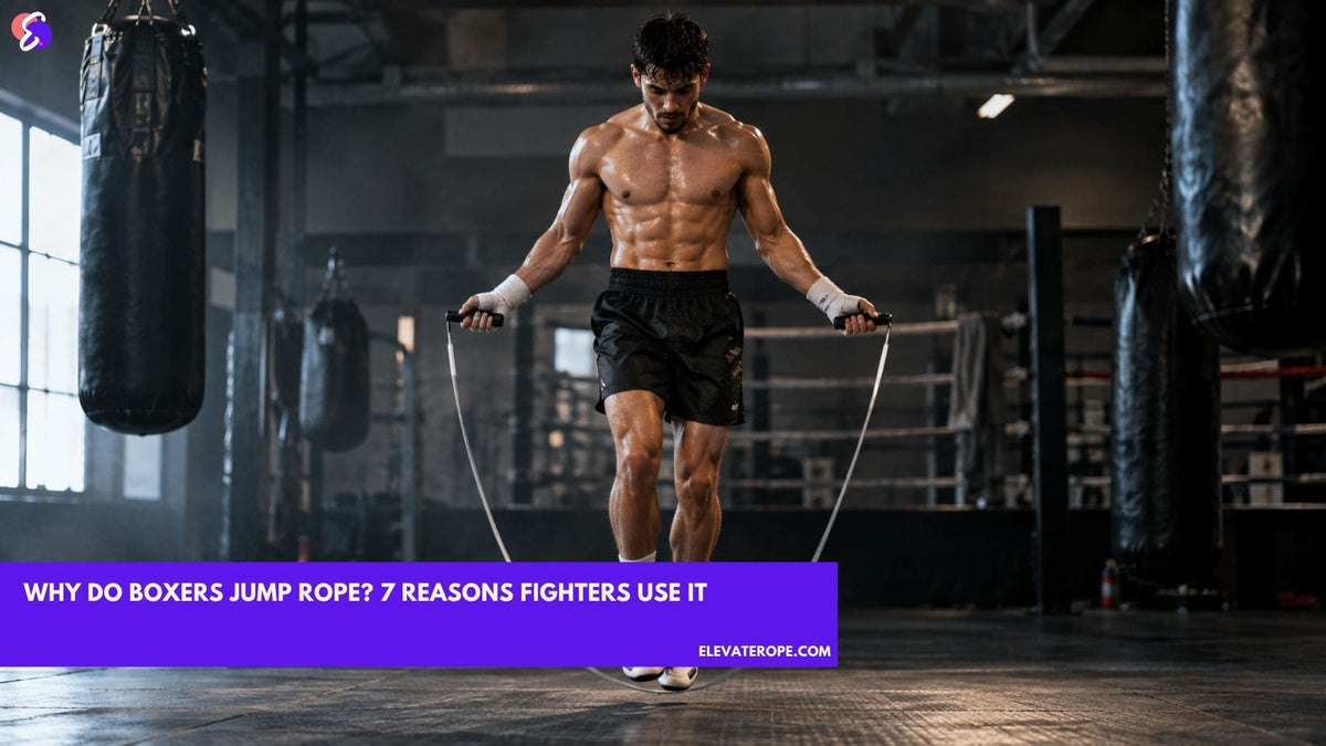 Boxers jump rope during boxing training to build rhythm, coordination and conditioning.