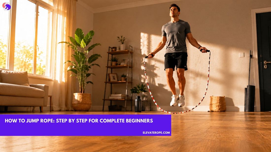 Adult performing jump rope with soft, controlled jumps on wet pavement while a runner lands with a heavier heel strike in the background, highlighting the lower-impact movement and joint-friendly nature of jump rope exercise.