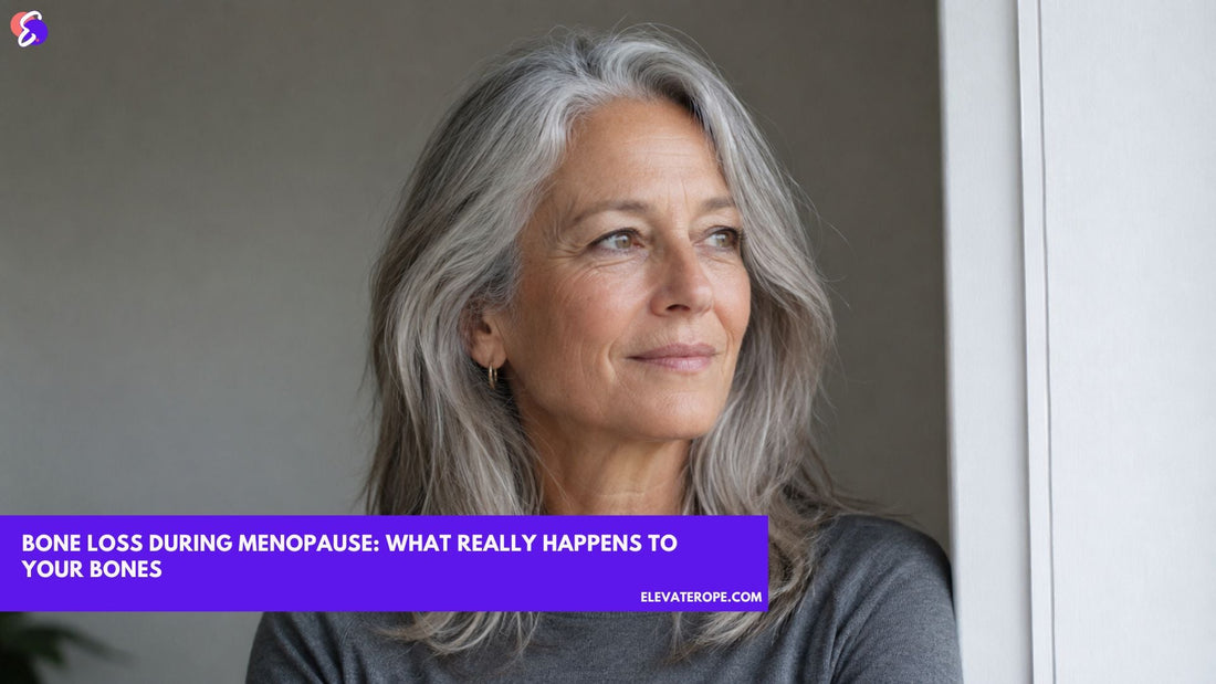 Confident woman in her mid-fifties in soft natural light, illustrating bone health during menopause
