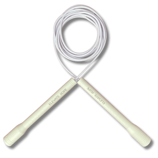 Long Handle Jump Rope (White Coconut) - Elevate Rope