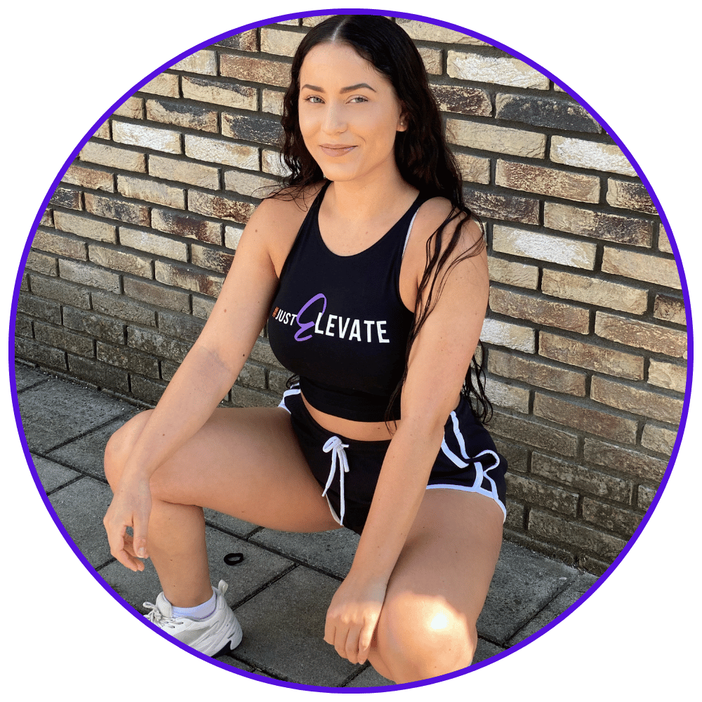 Elevate Rope community member in training pose wearing Elevate gear