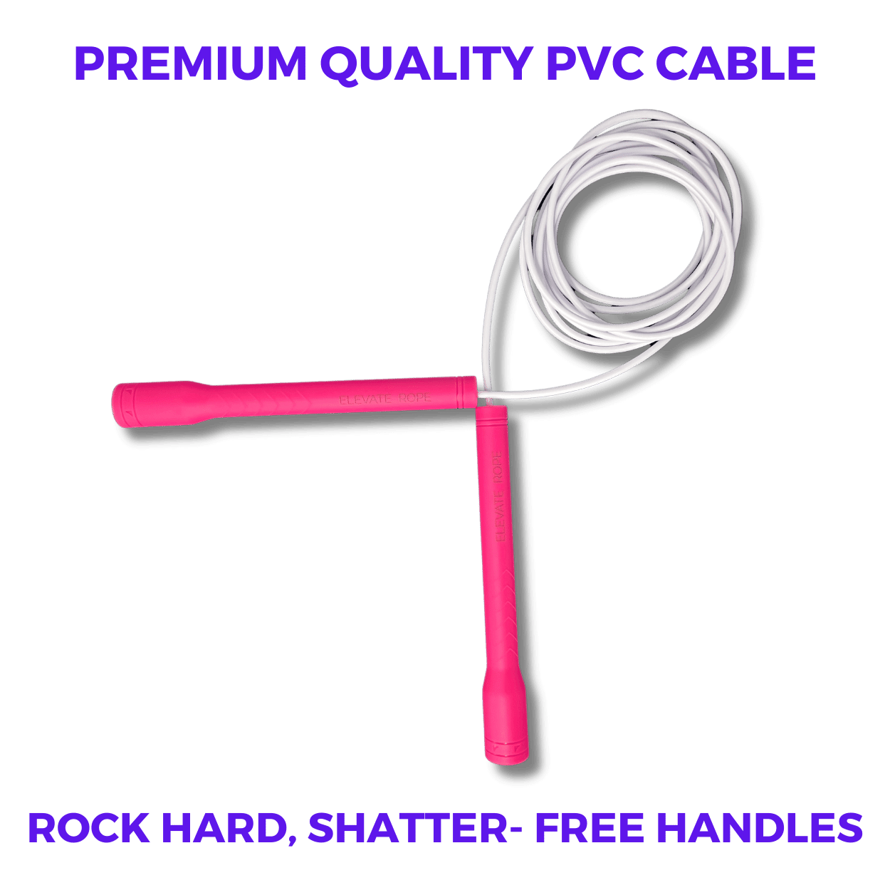 Long Handle Jump Rope (Pink Lake) - Elevate Rope