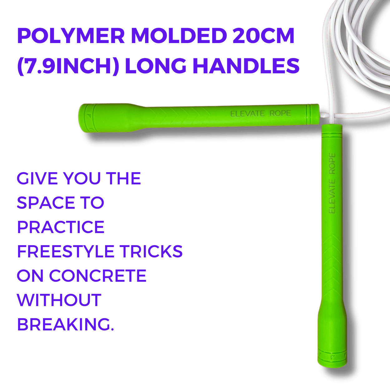 Long Handle Jump Rope (Green Leaf) - Elevate Rope