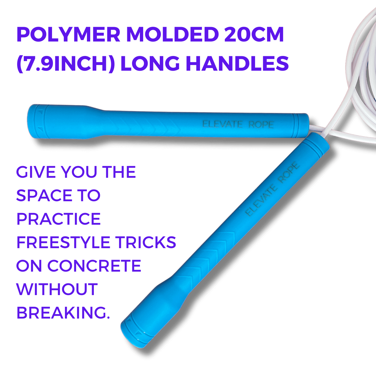 Long Handle Jump Rope (Deep Ocean) - Elevate Rope