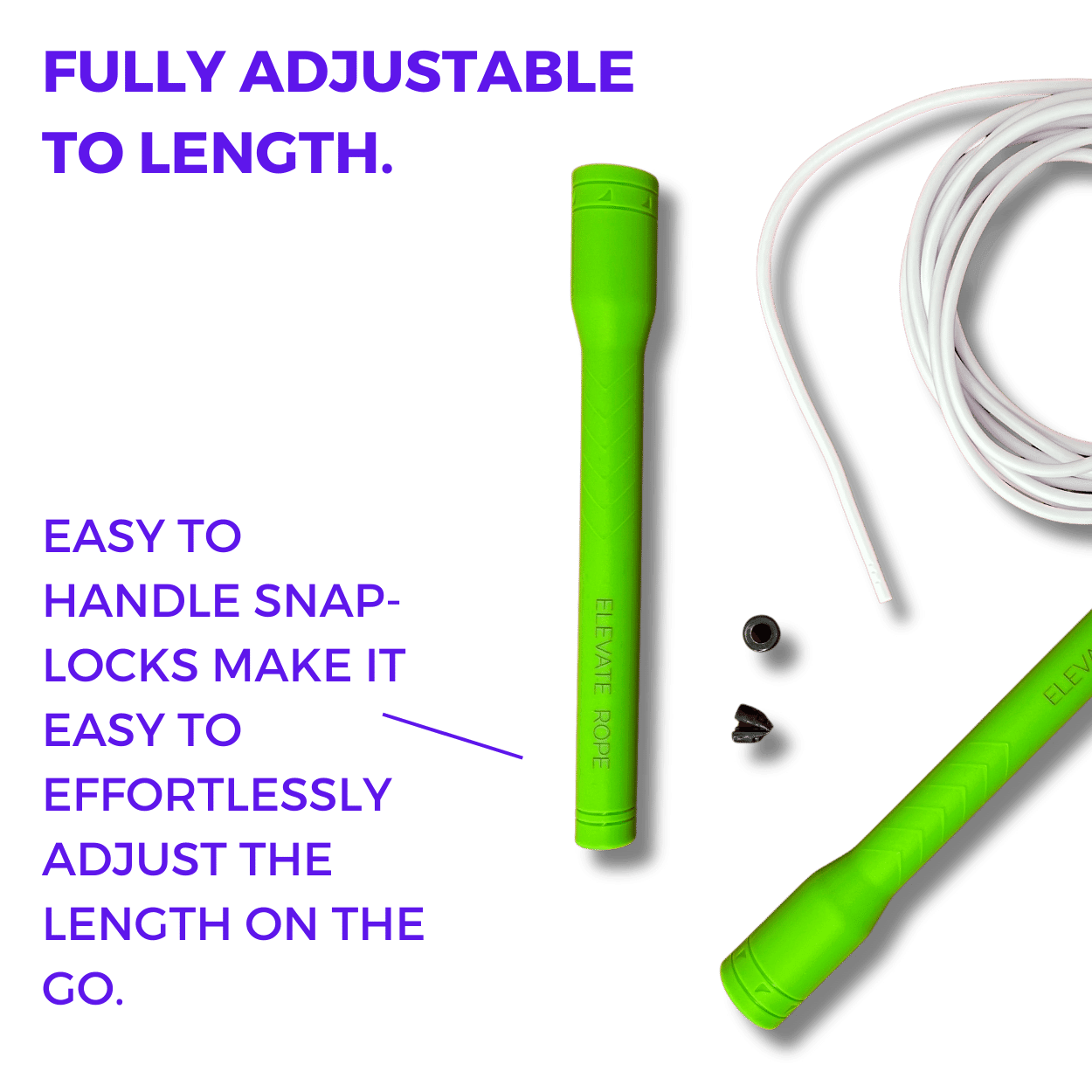 Long Handle Jump Rope (Green Leaf) - Elevate Rope