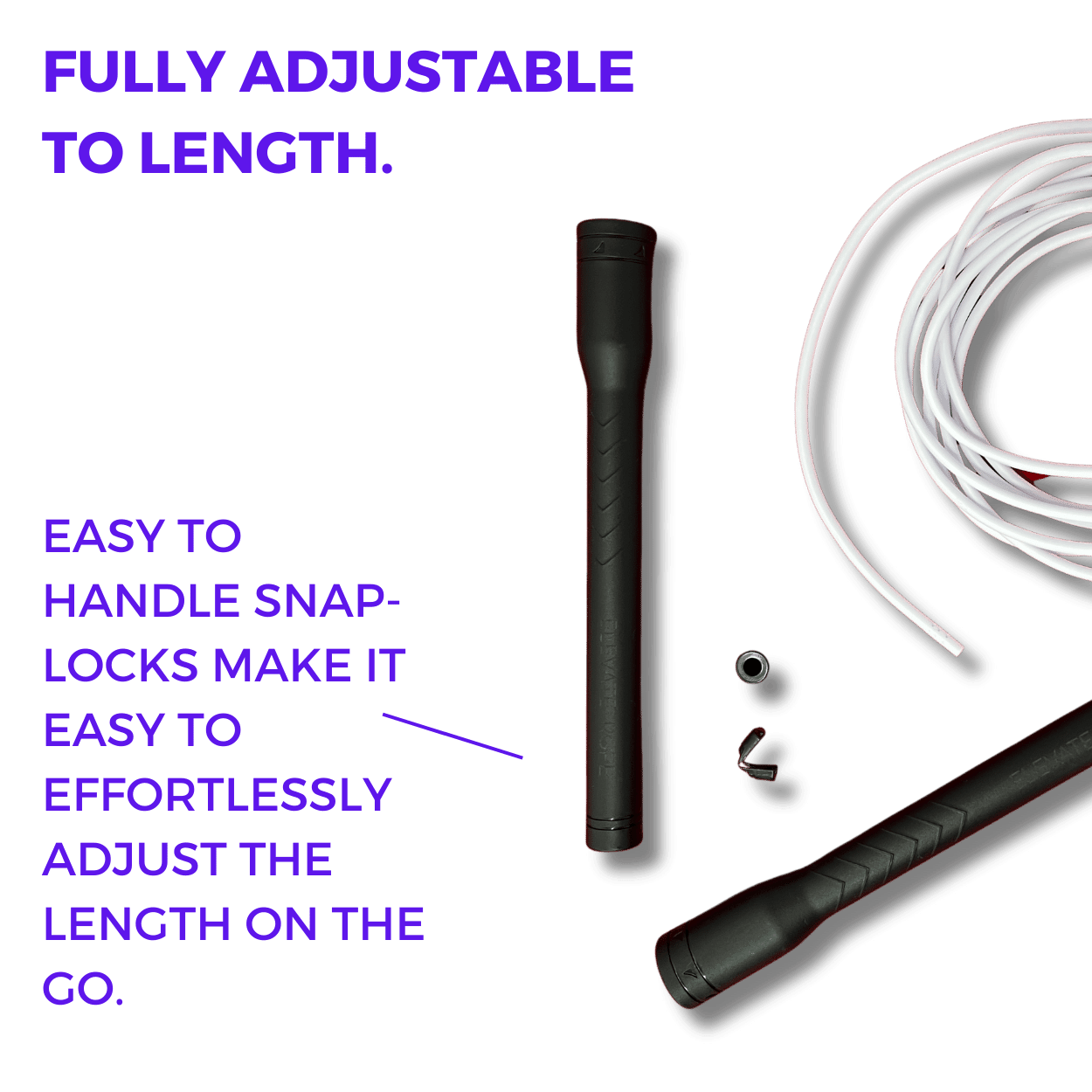 Long Handle Jump Rope (Black Olive) - Elevate Rope
