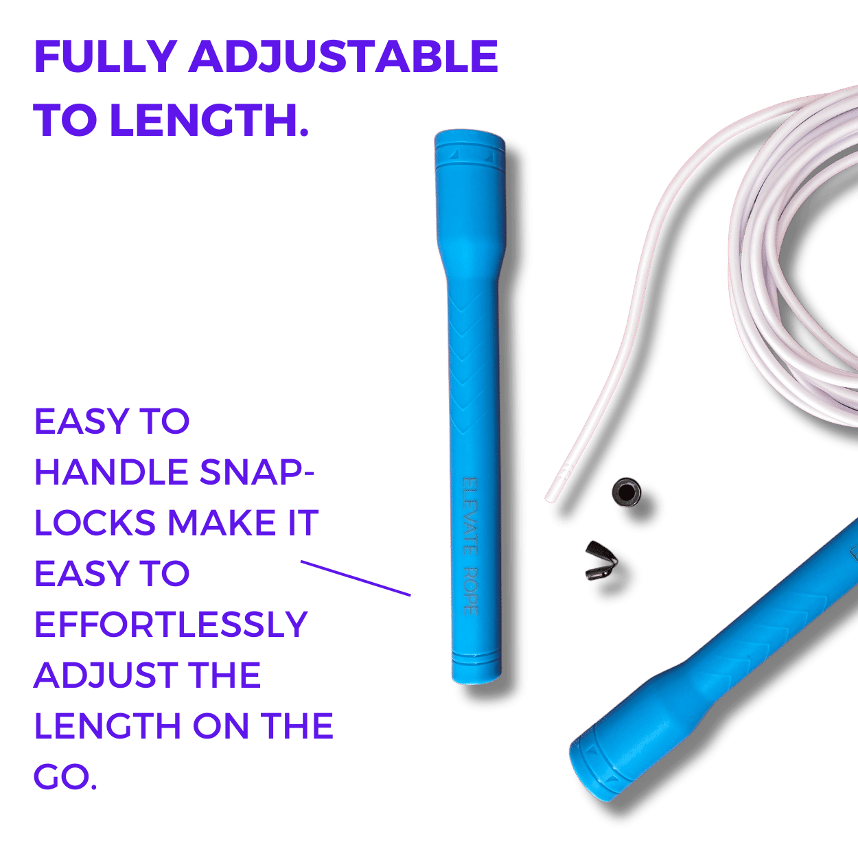 Long Handle Jump Rope (Deep Ocean) - Elevate Rope