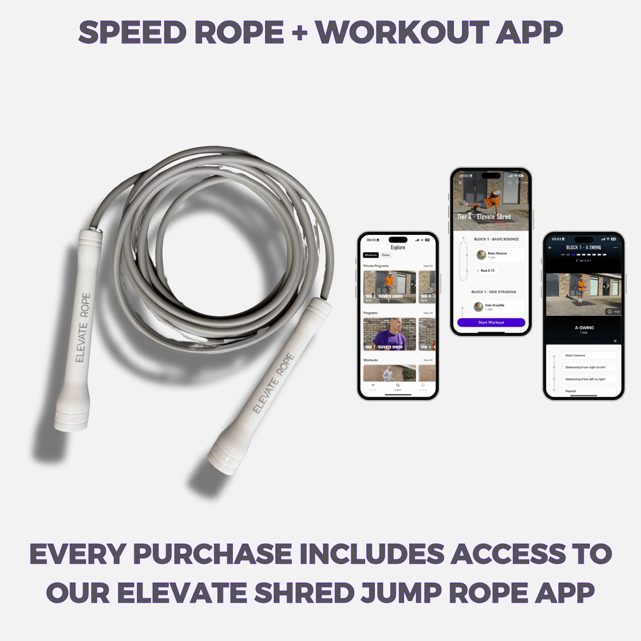 Speed Jump Rope – Gray