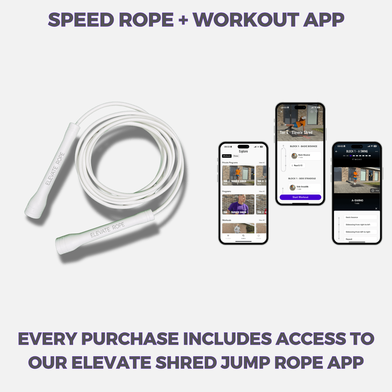 Elevate Speed Rope MAX (PURITY) – Premium Speed Jump Rope - Elevate Rope