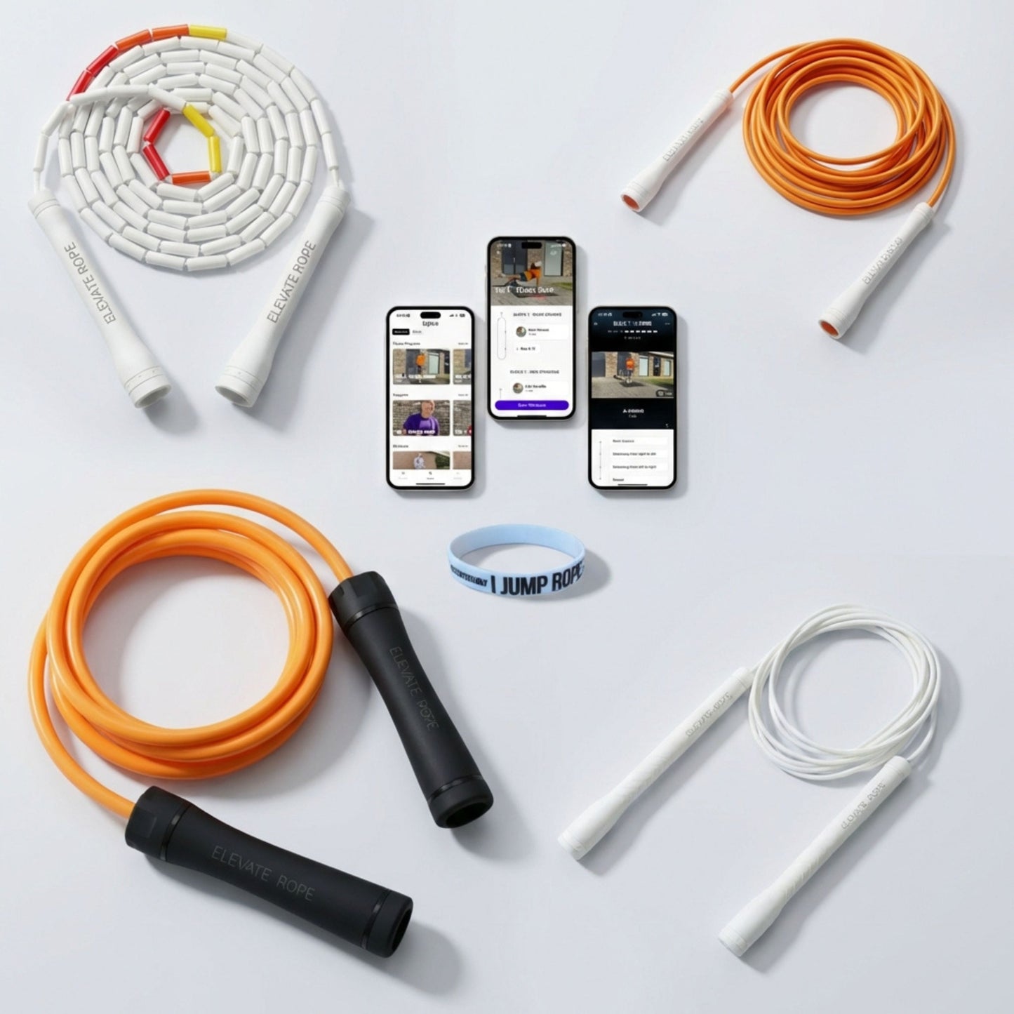 Ascent Jump Rope Starter Bundle – 2 Ropes + Band + App