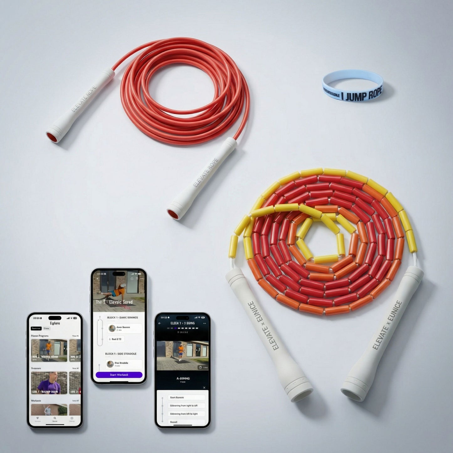 Ascent Jump Rope Starter Bundle – 2 Ropes + Band + App