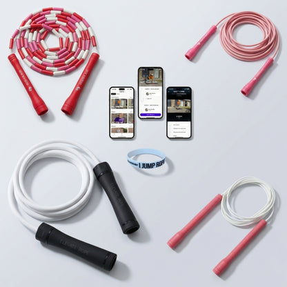 Athlete Jump Rope Set – 4 Pro Ropes + Band + App