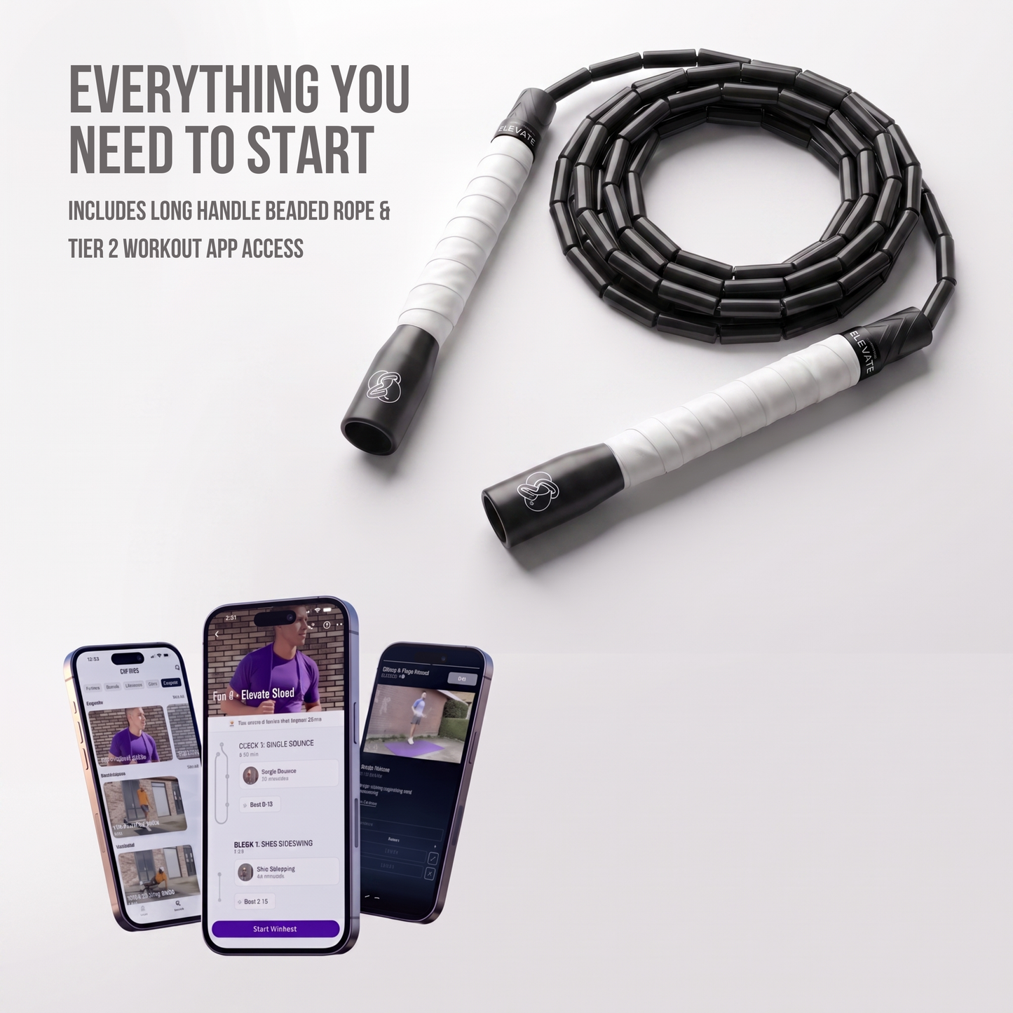 Freestyle Beaded Jump Rope – Elegance Black