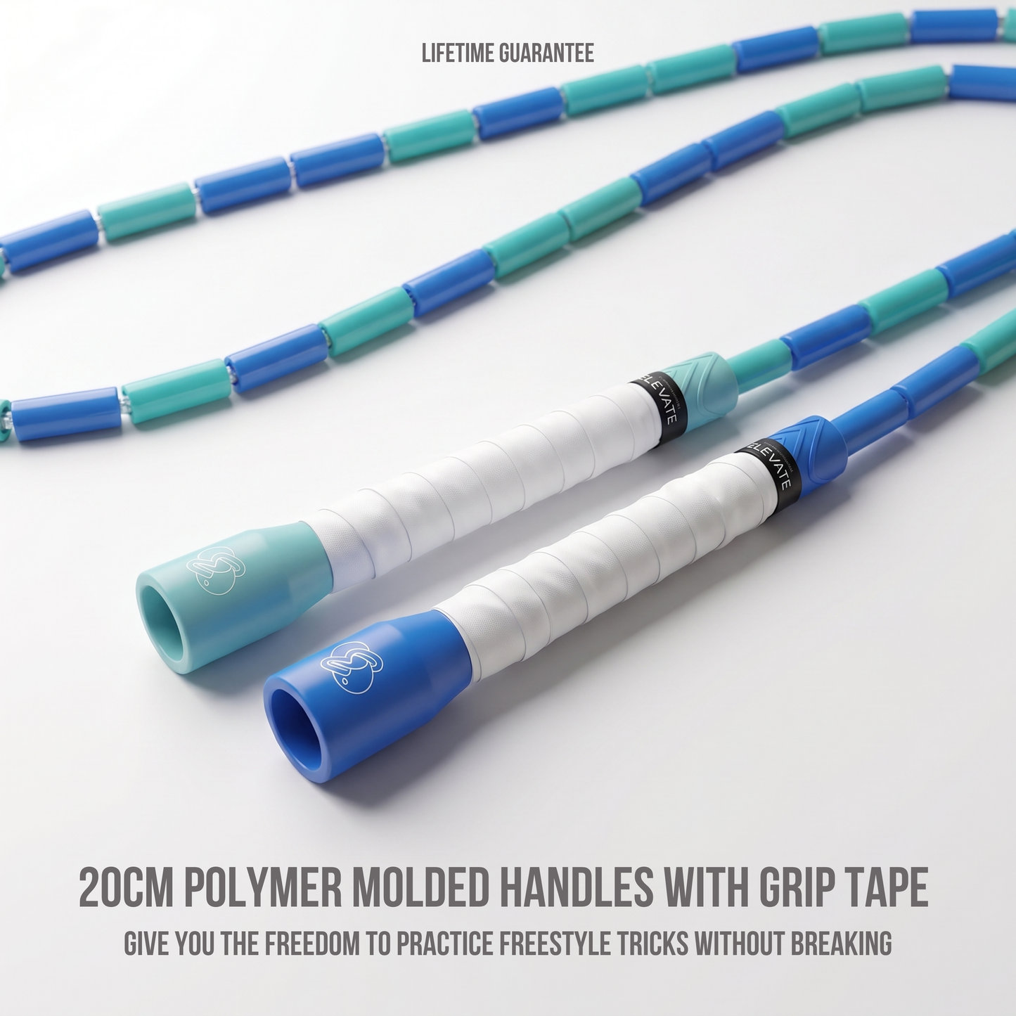 Freestyle Beaded Jump Rope – Blue/Turquoise