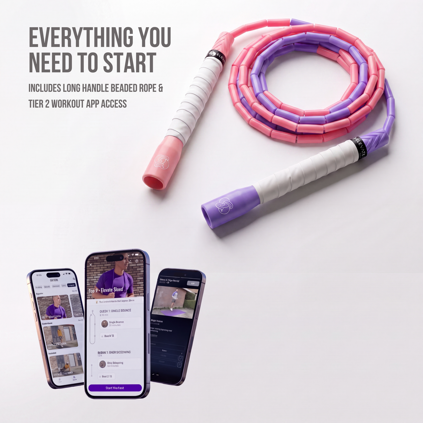 Freestyle Beaded Jump Rope – Pink/Purple