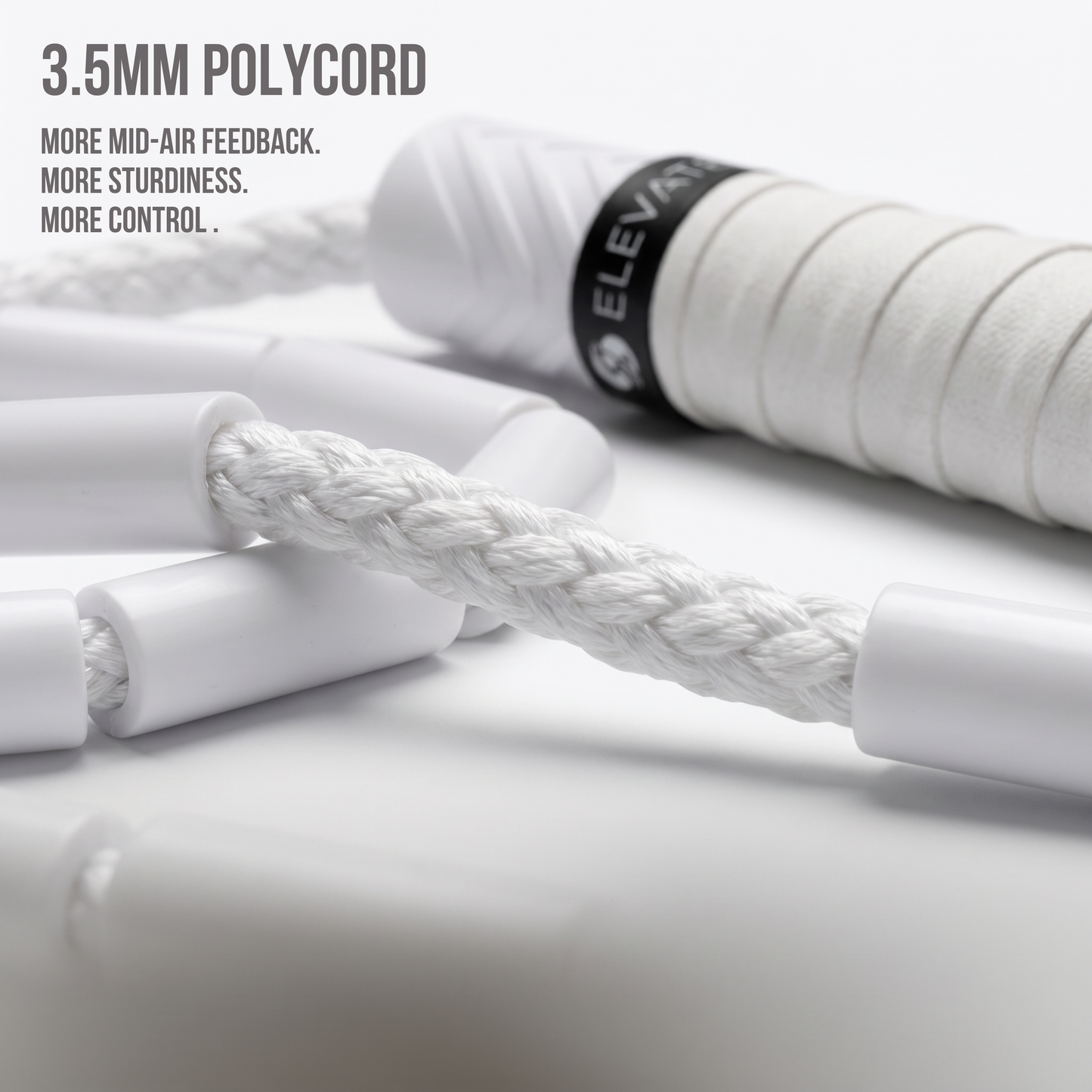 Freestyle Beaded Jump Rope – White