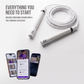 Freestyle Beaded Jump Rope – White