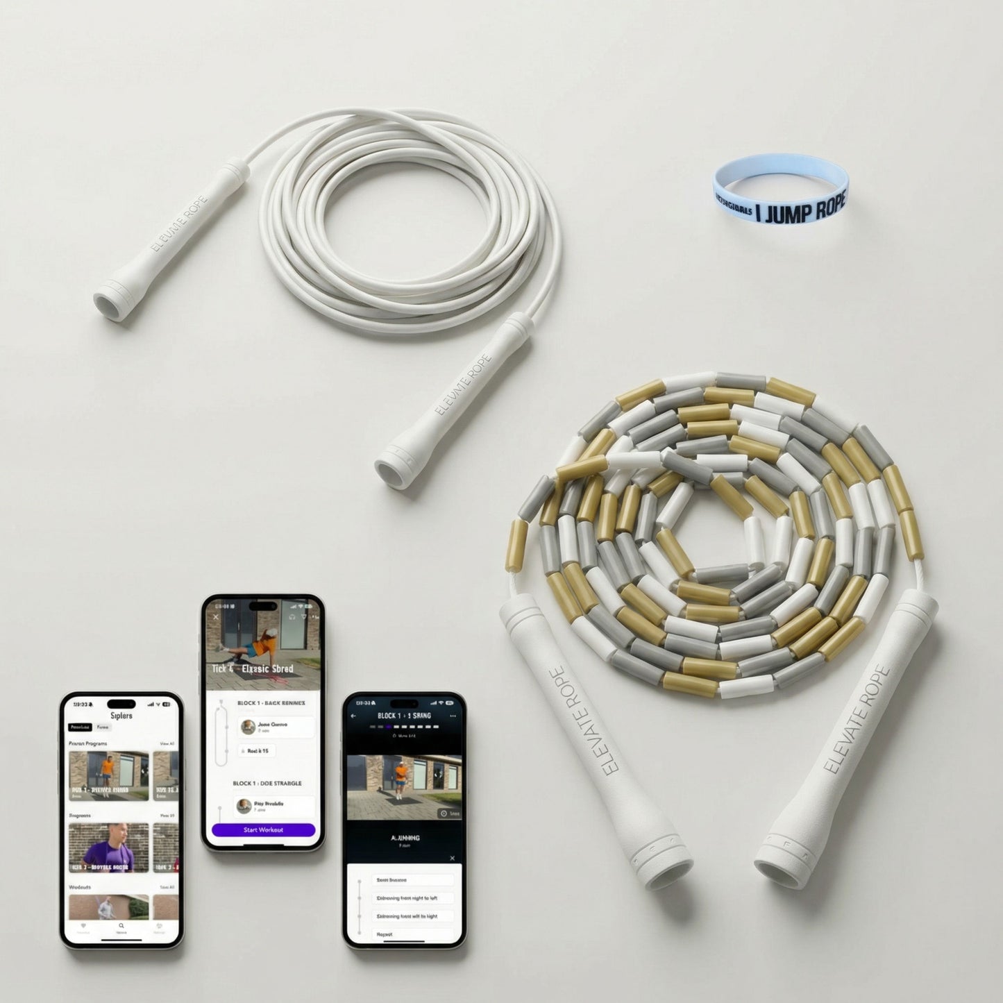 Ascent Jump Rope Starter Bundle – 2 Ropes + Band + App