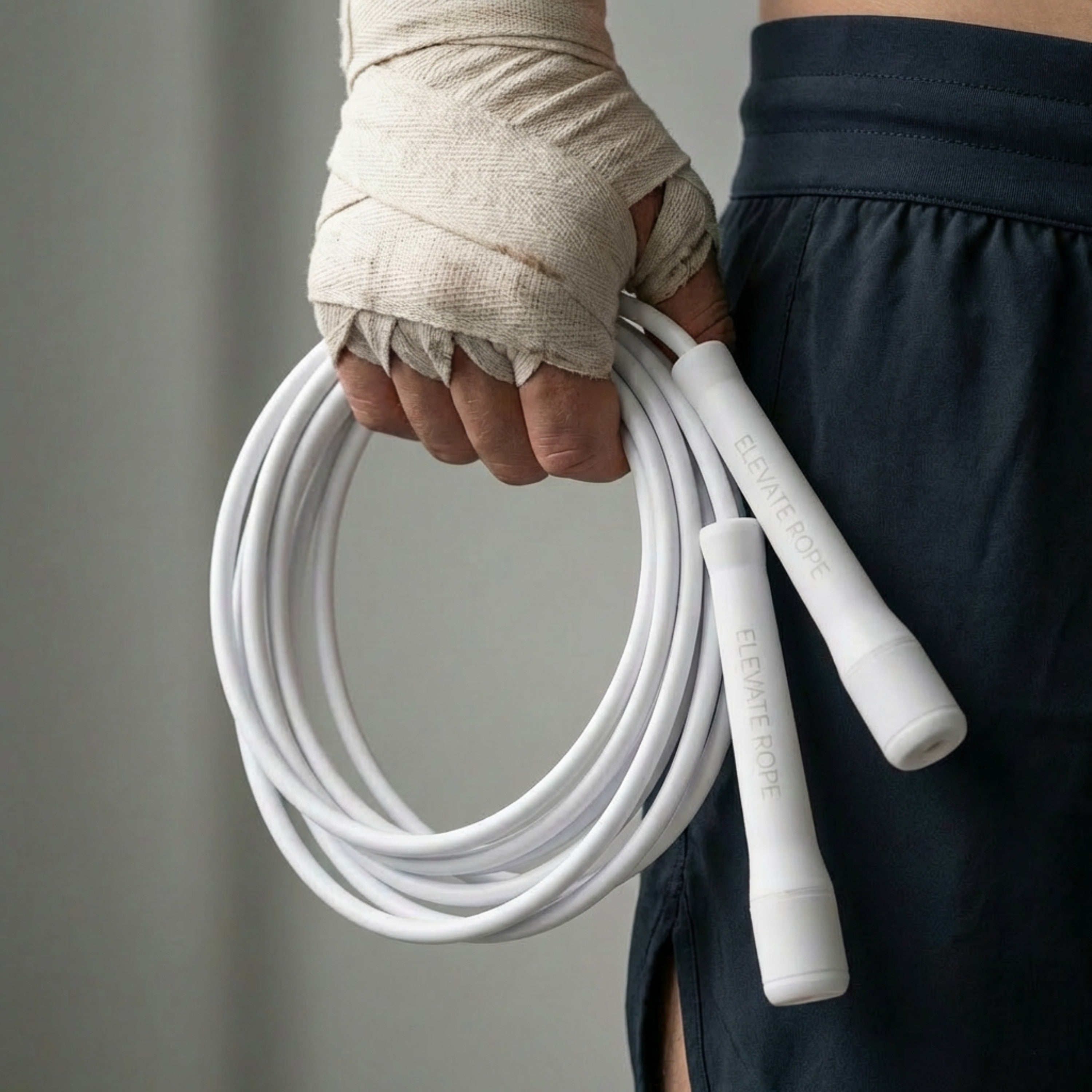 Titan Weighted Speed Rope in hand