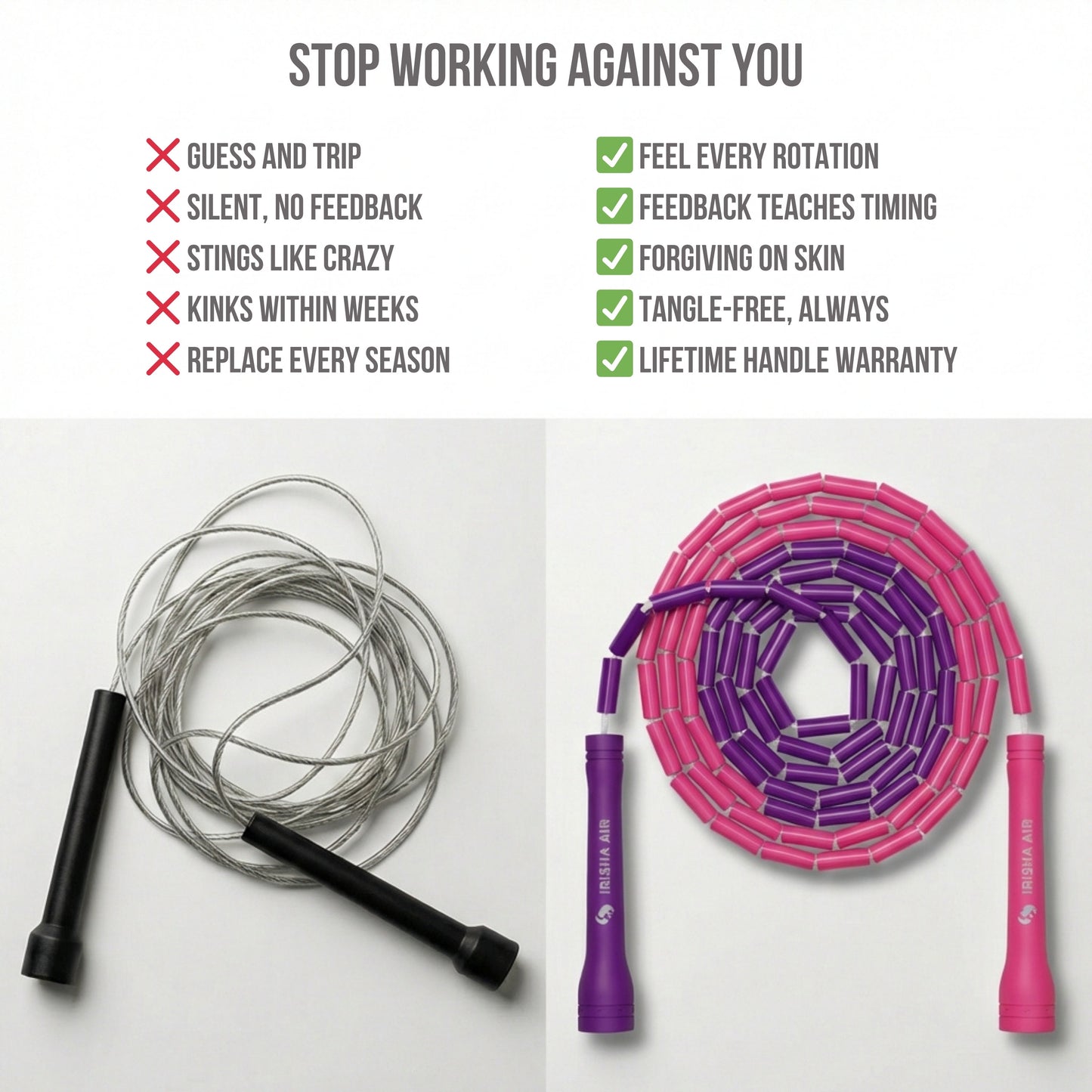 Irisha – Corda per saltare con perline