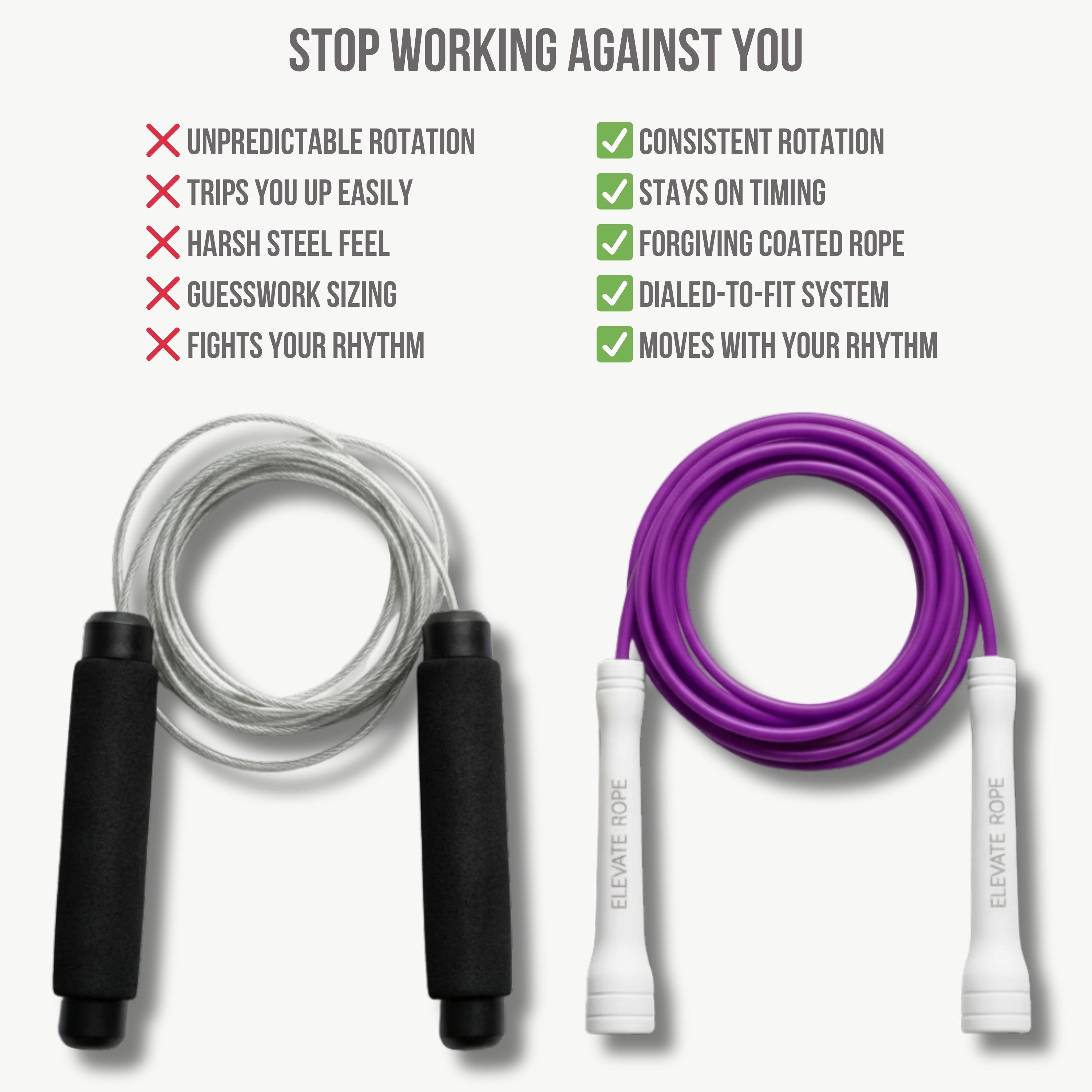 Elevate Speed Rope vs Average