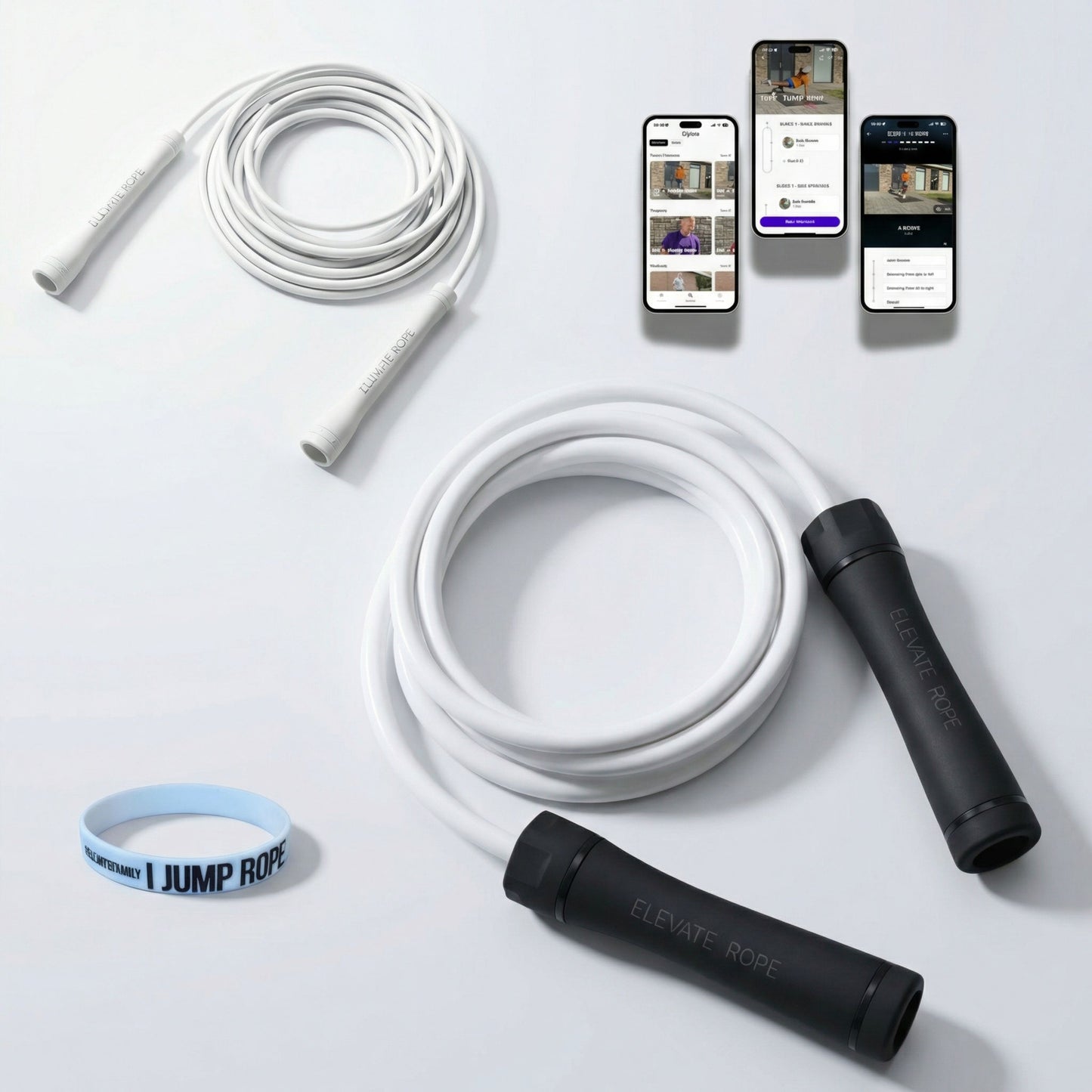 Boxing Jump Rope Bundle – 2 Pro Ropes + Band