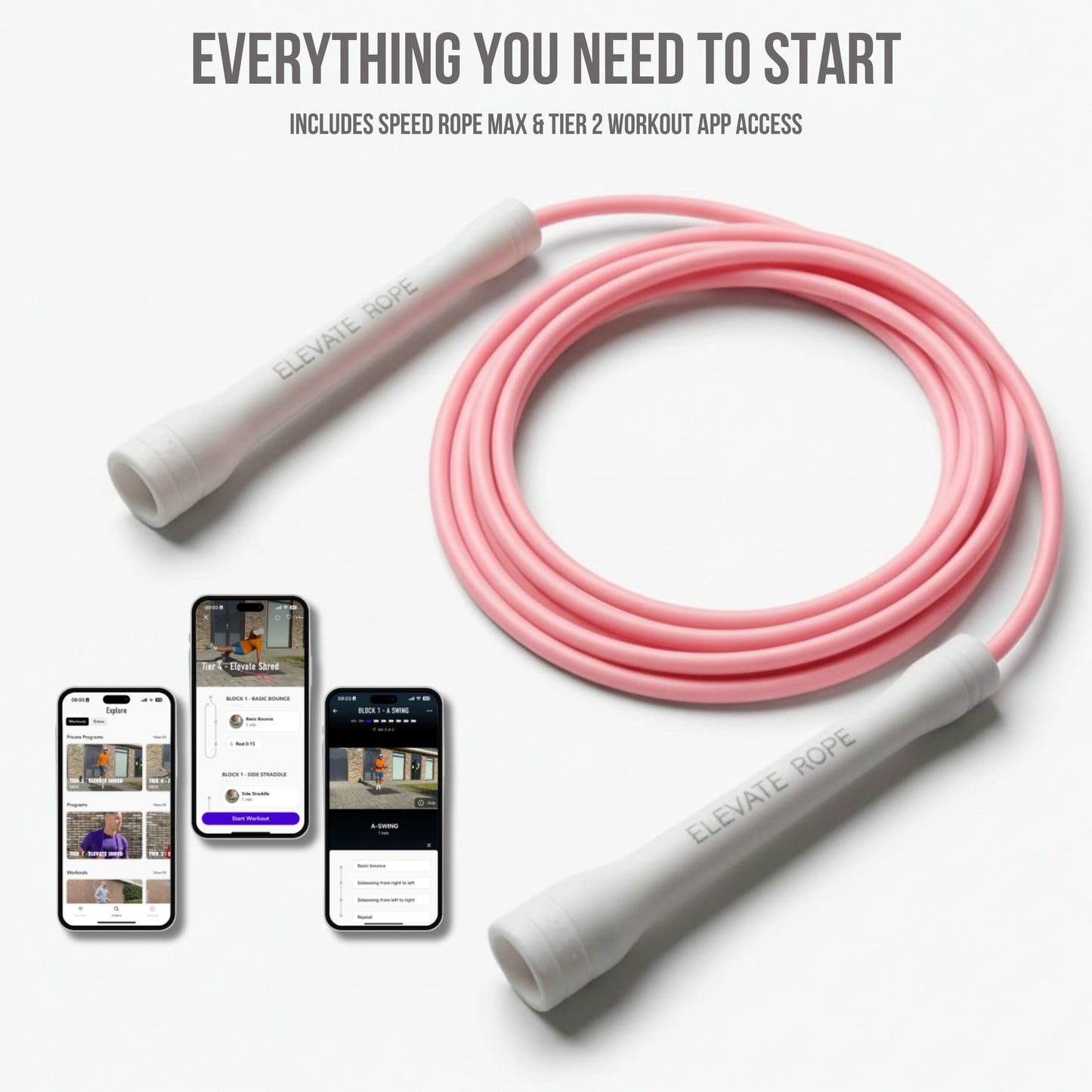 Corde à sauter Elevate Speed MAX (BARBE À PAPA)
