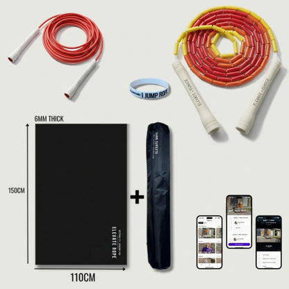 Beginner Jump Rope Kit – 2 Ropes + Mat + Band
